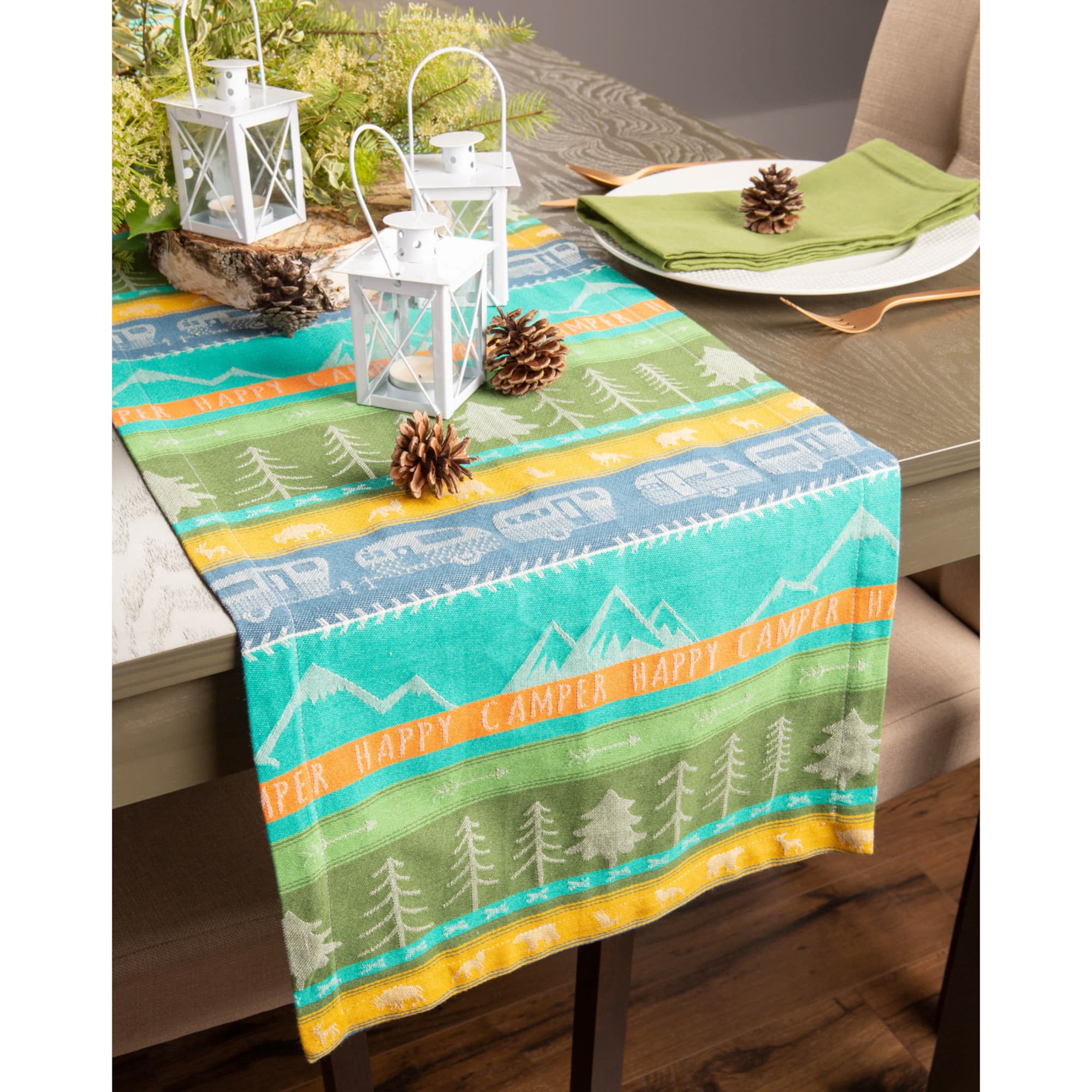RV Park Jacquard Table Runner 14" x 72"